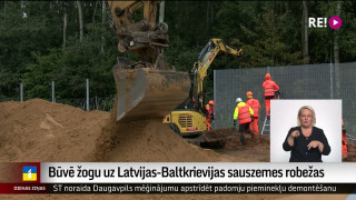 Būvē žogu uz Latvijas-Baltkrievijas sauszemes robežas