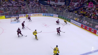 Pasaules hokeja čempionāta spēle Latvija - Zviedrija 2:6